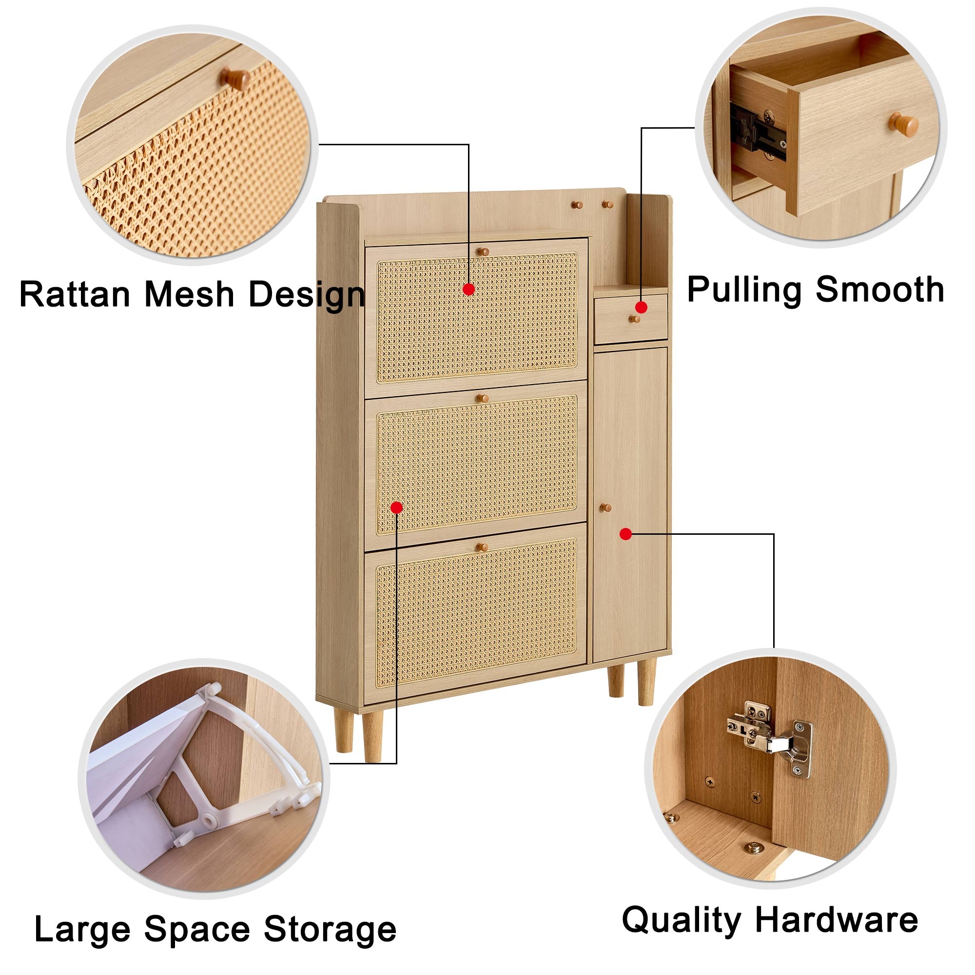 Muebles minimalistas japoneses de ratán