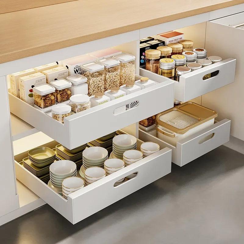 Pull-Out Drawer Dish Rack