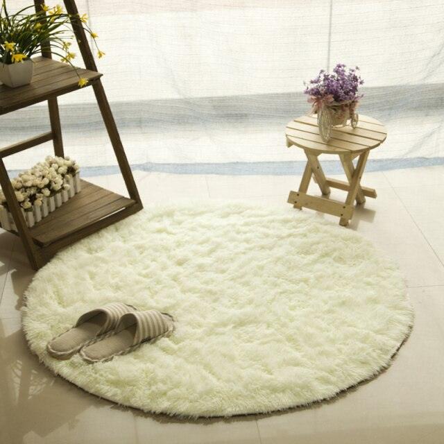 Round Faux Fur Rug