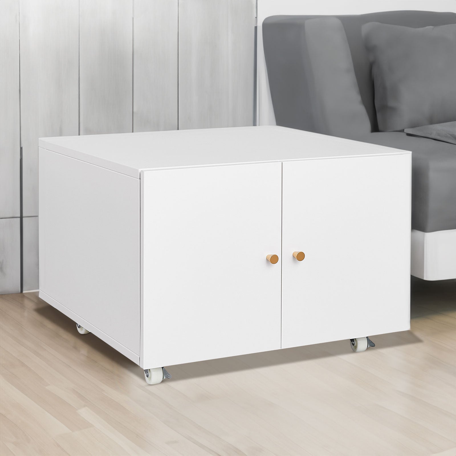 Mueble de oficina móvil blanco