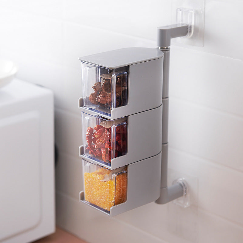 Rotating Wall-Mount Spice Rack