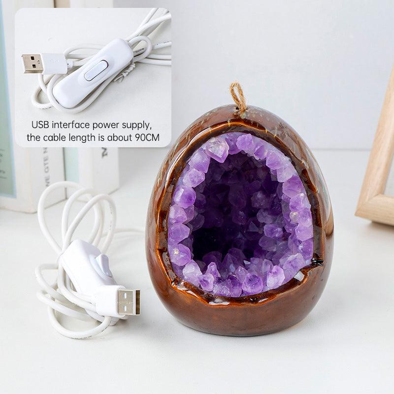 Amethyst Dinosaur Egg Light