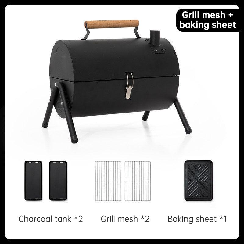 Barbecue au charbon de bois double face