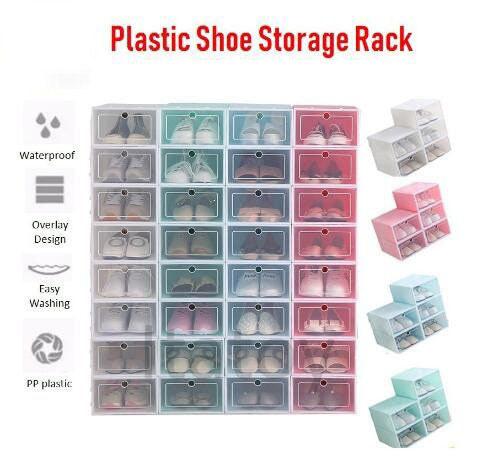 Thick Transparent Shoe Box with Flip Drawer, Convenient Storage Solution