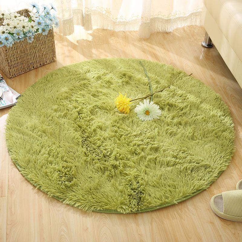 Round Faux Fur Rug