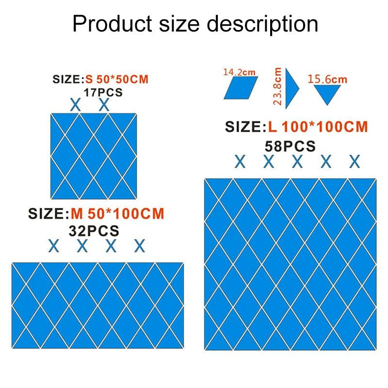 Autocollants muraux miroir 3D