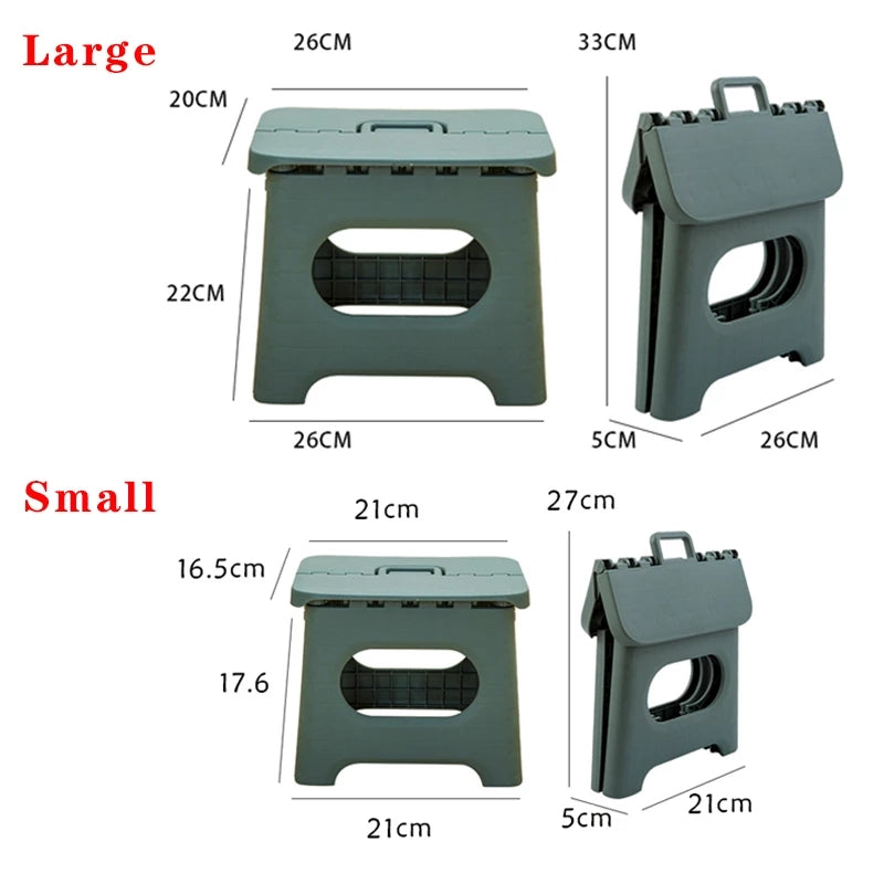 Train Maza Folding Stool: Portable, plastic, for home, subway, outdoor use