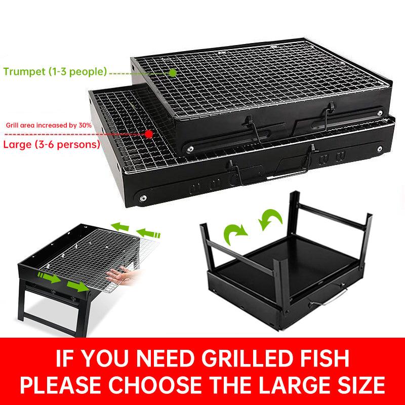 Barbecue au charbon de bois pliable