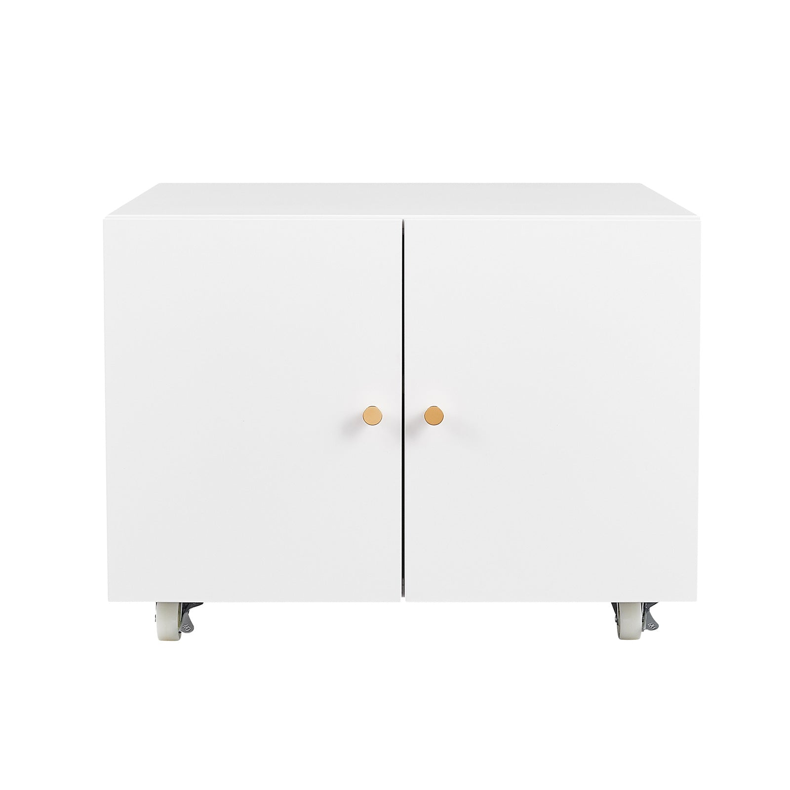 White mobile office cabinet