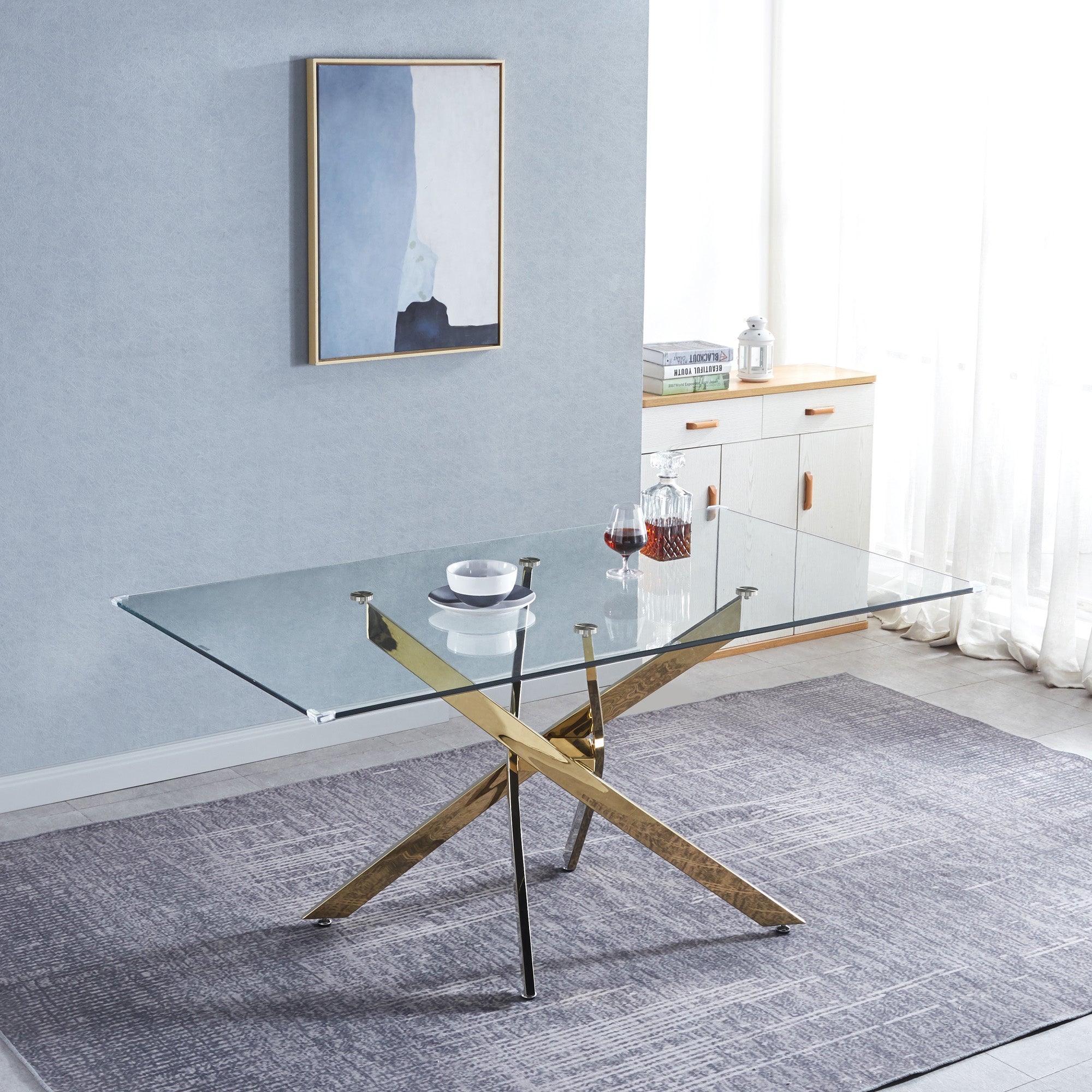 Modern Tempered Glass Table