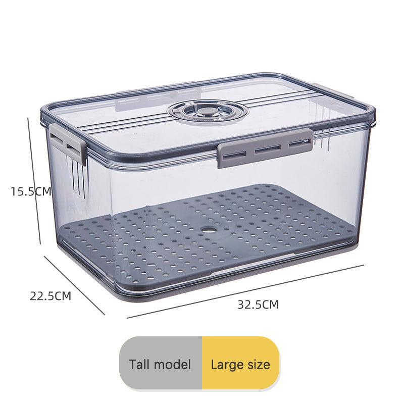 Caja de plástico transparente grande para refrigerador