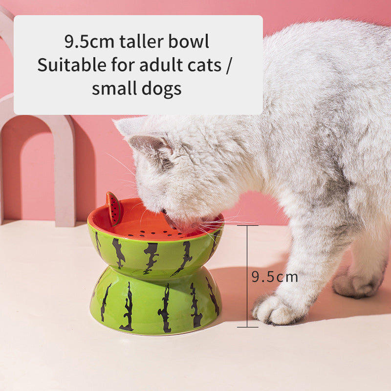 Ceramic cat bowl, ergonomic