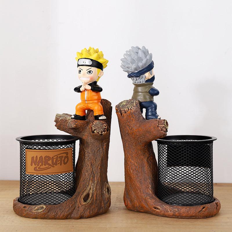 Anime resin pen holder, metal