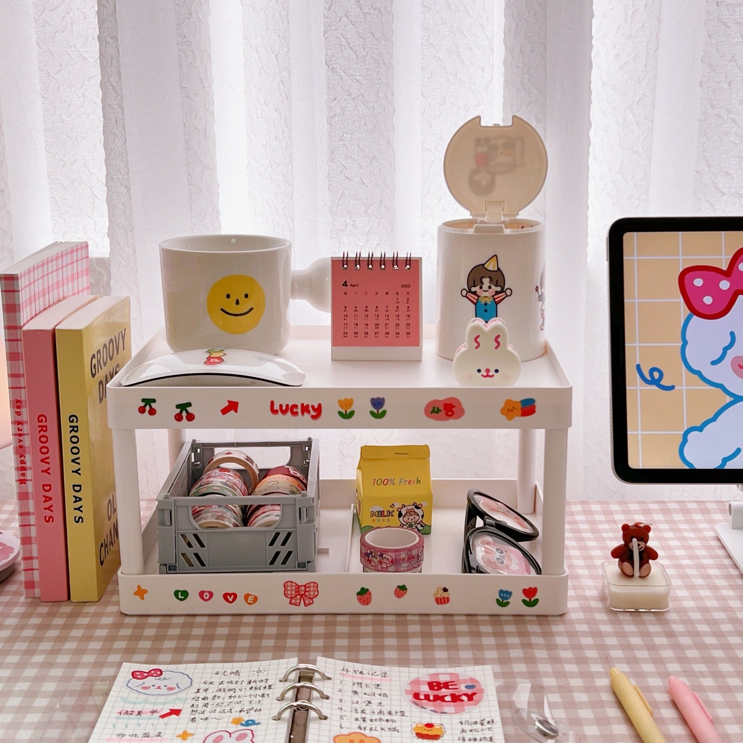 Simple Double-Layer Desk Rack