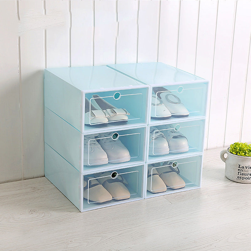 Thick Transparent Shoe Box with Flip Drawer, Convenient Storage Solution