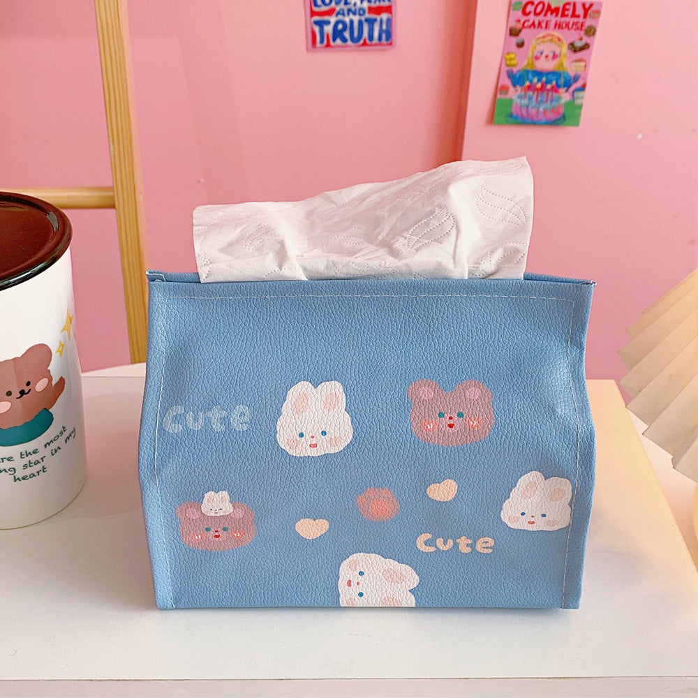 Heart bear tissue box, PU