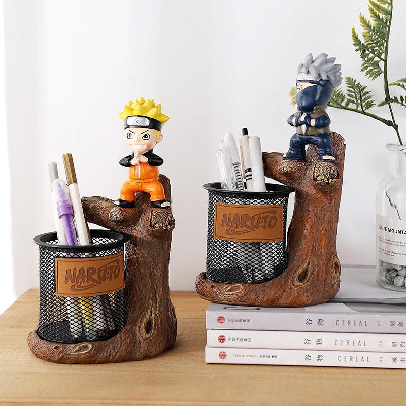 Anime resin pen holder, metal