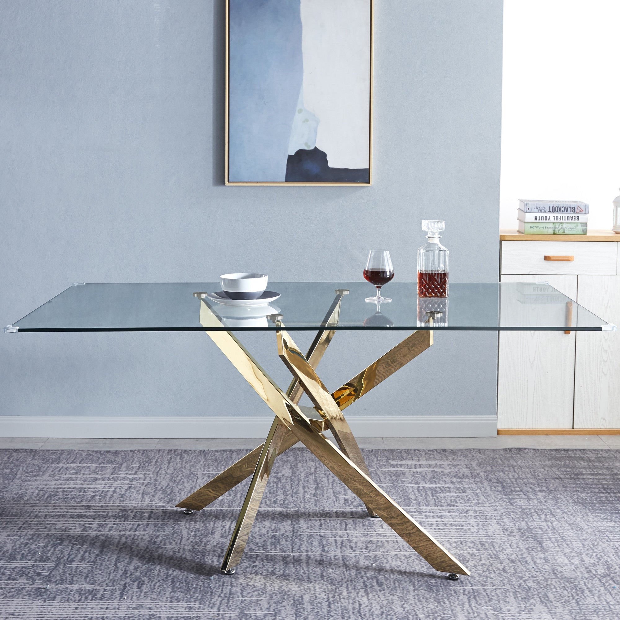 Modern Tempered Glass Table