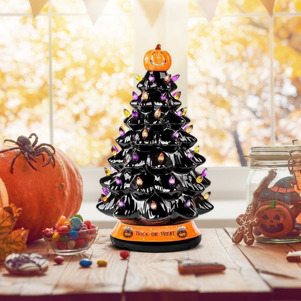 Arbre d'Halloween lumineux noir