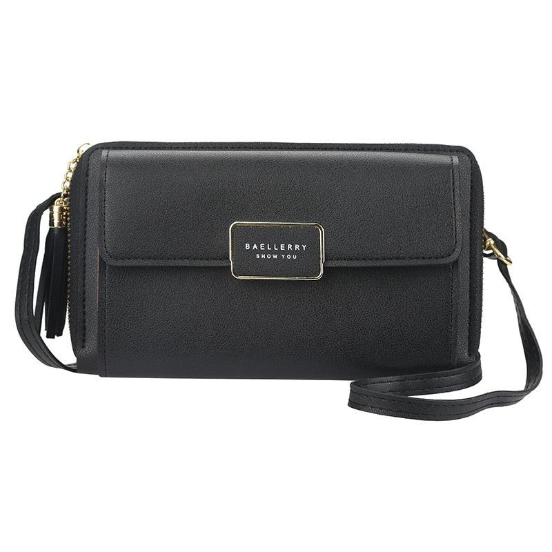 Portefeuille long en cuir PU pour femme