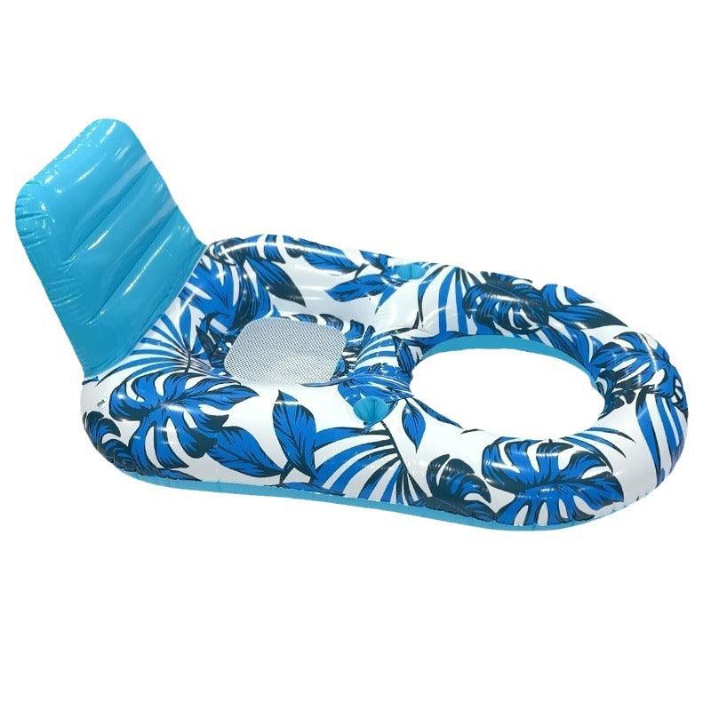 Chaise de piscine gonflable avec dossier