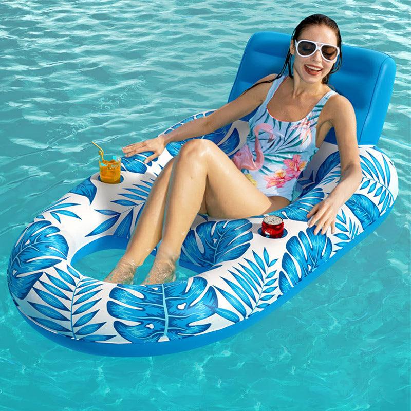 Chaise de piscine gonflable avec dossier