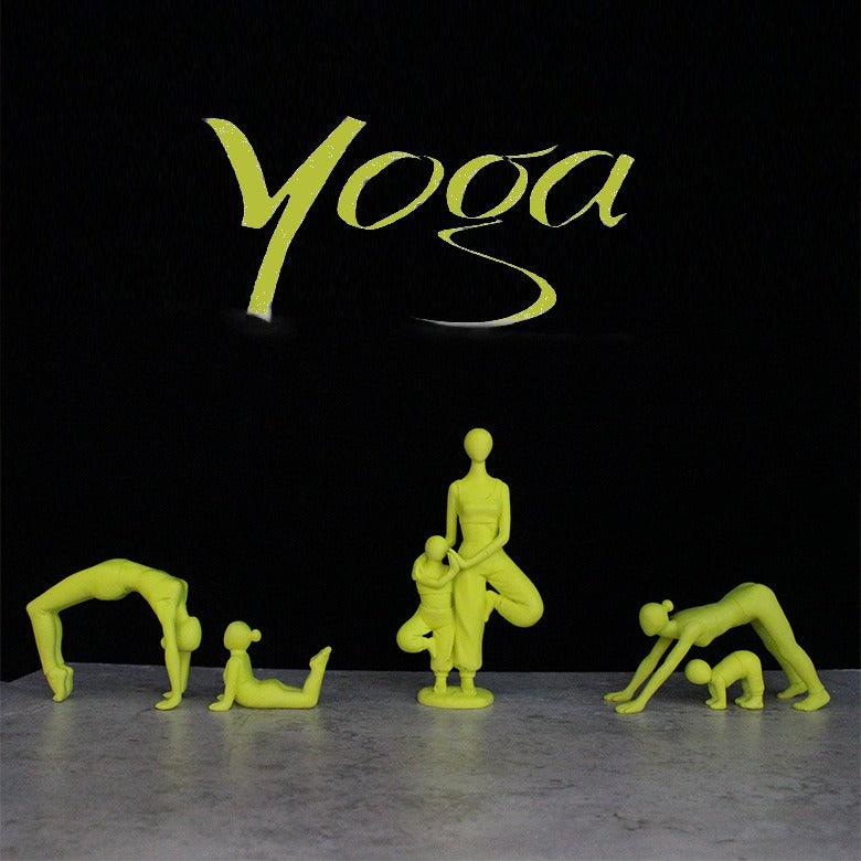 Ensemble d'action et de style de yoga