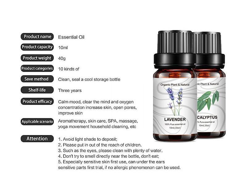 Juego de 14 aceites esenciales de 10 ml