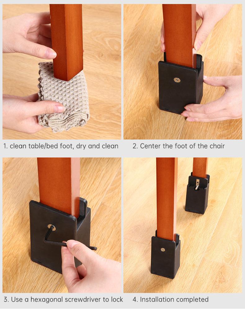 4 adjustable furniture pads