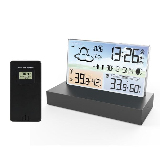 Horloge météo en verre RF