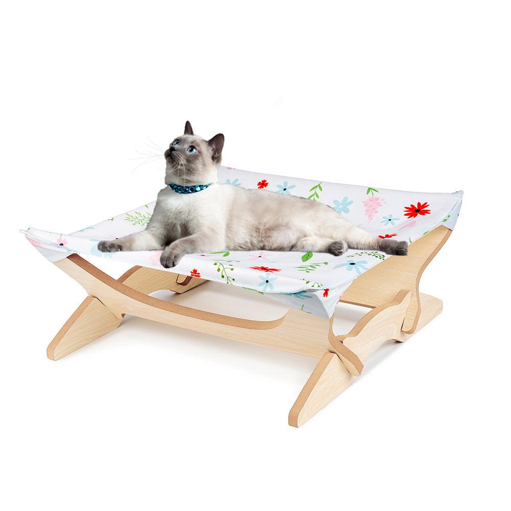 Hamac en bois pour chat