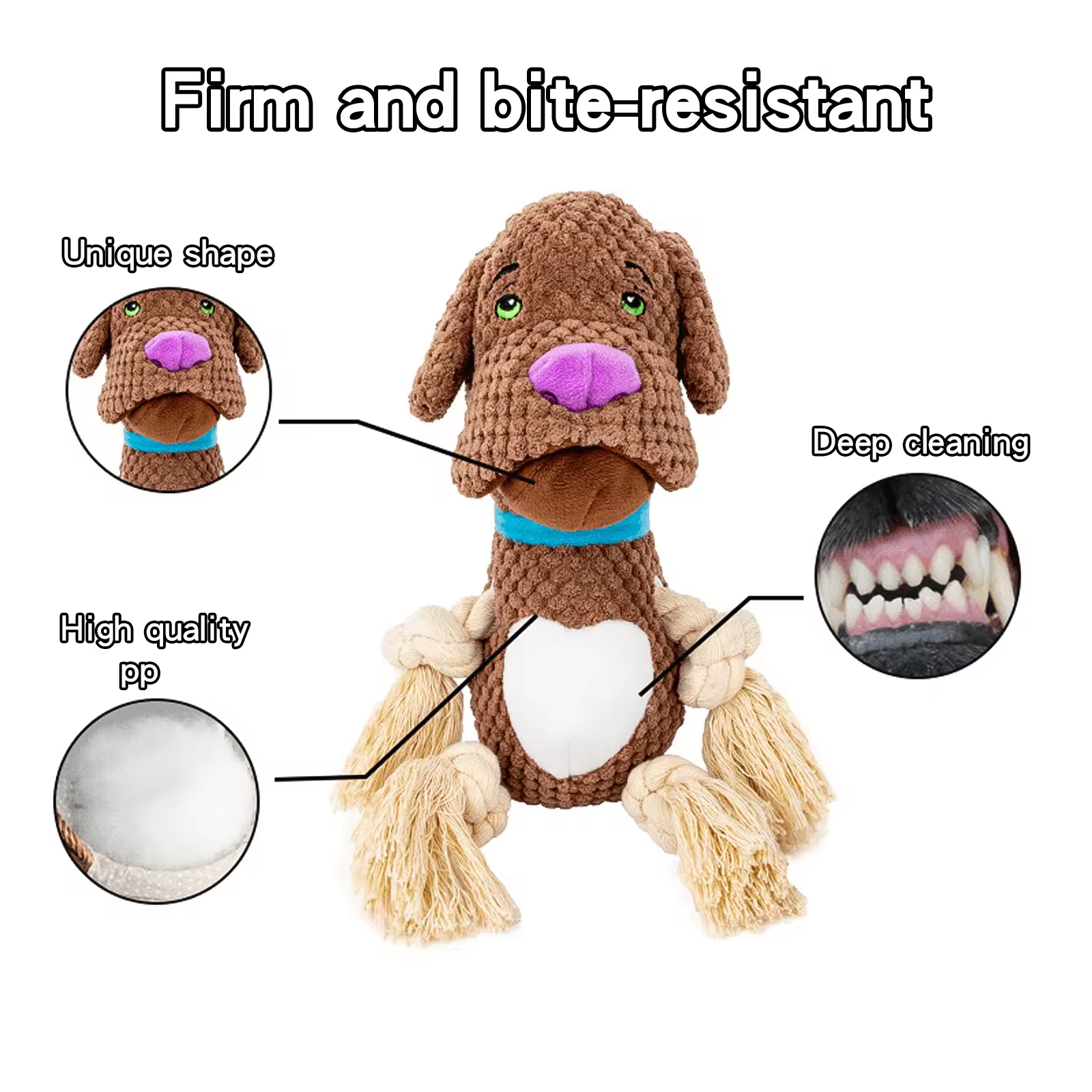 Juguete de peluche para perros resistente al sonido