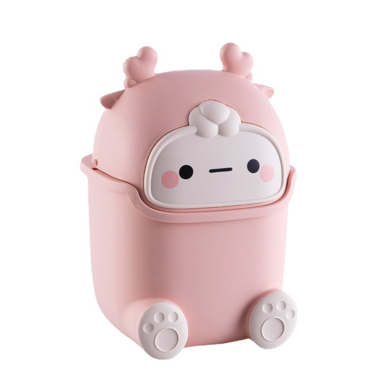 Mini cute desktop trash bin