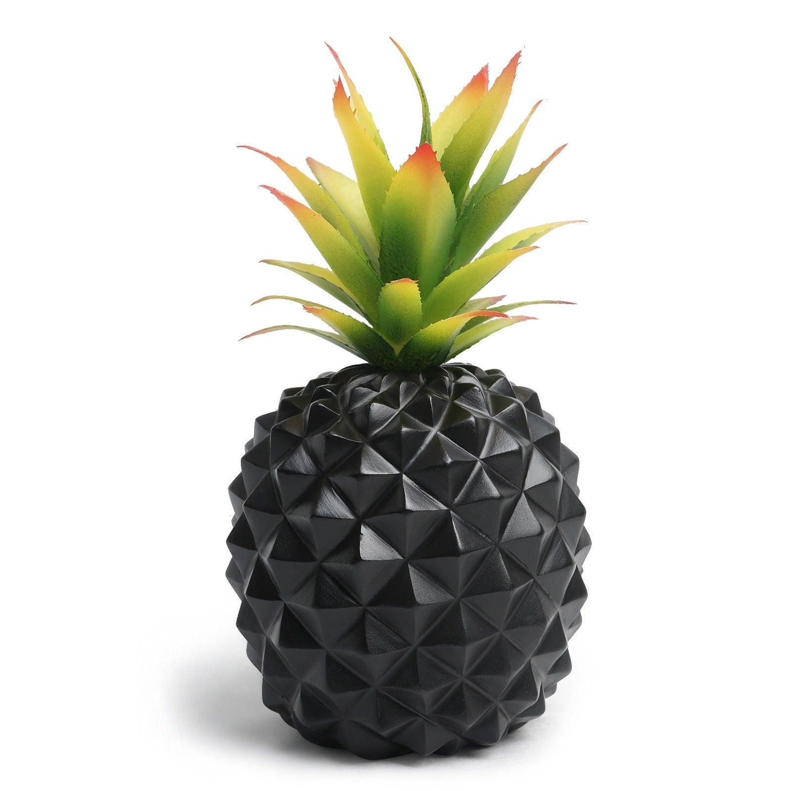 Black pineapple desk plant