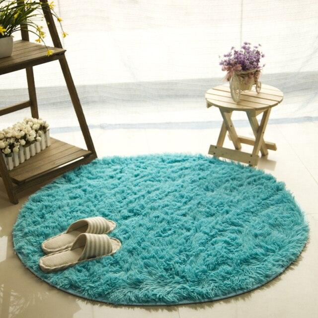 Round Faux Fur Rug