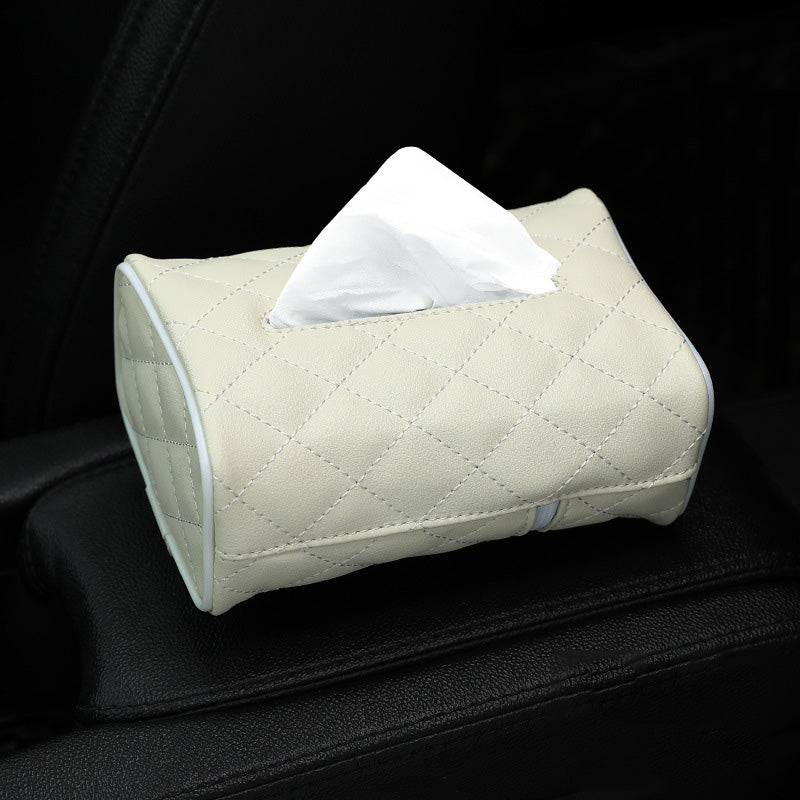 Hanging Leather Tissue Box