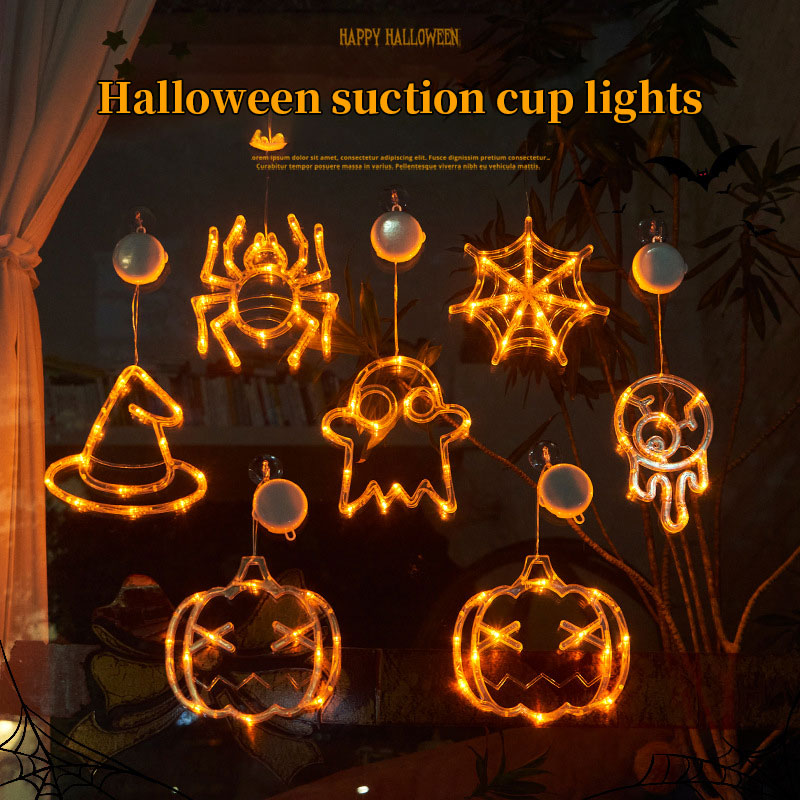 Guirnalda de luces LED con forma de calabaza para Halloween