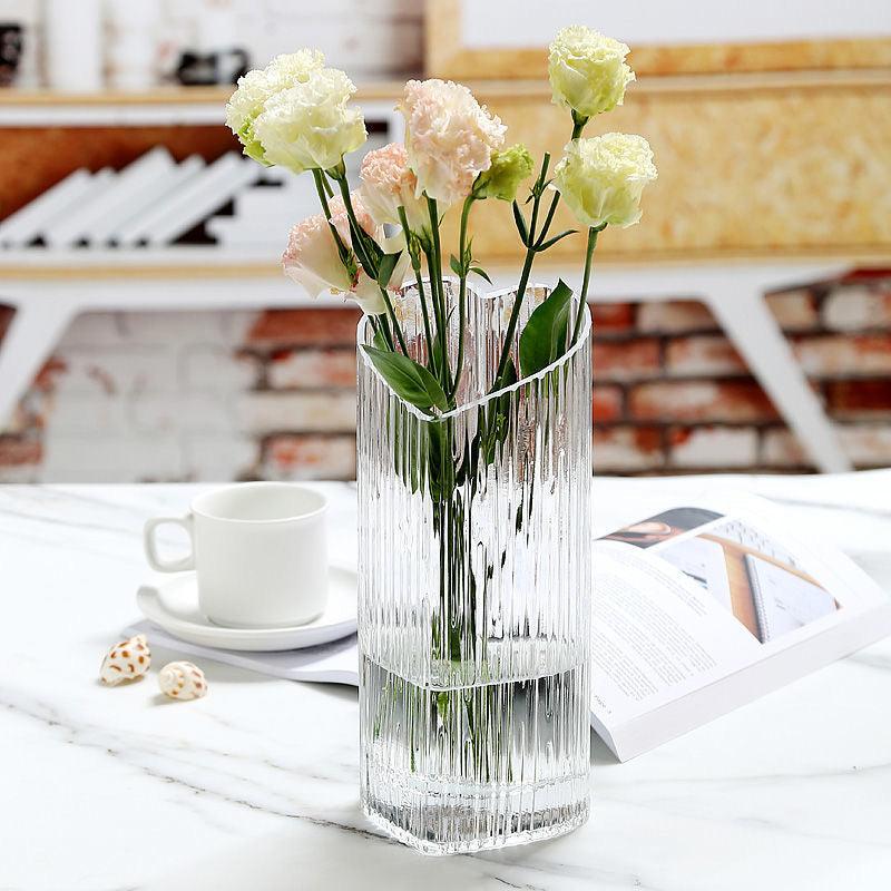 Love vase luxury glass for dried flowers