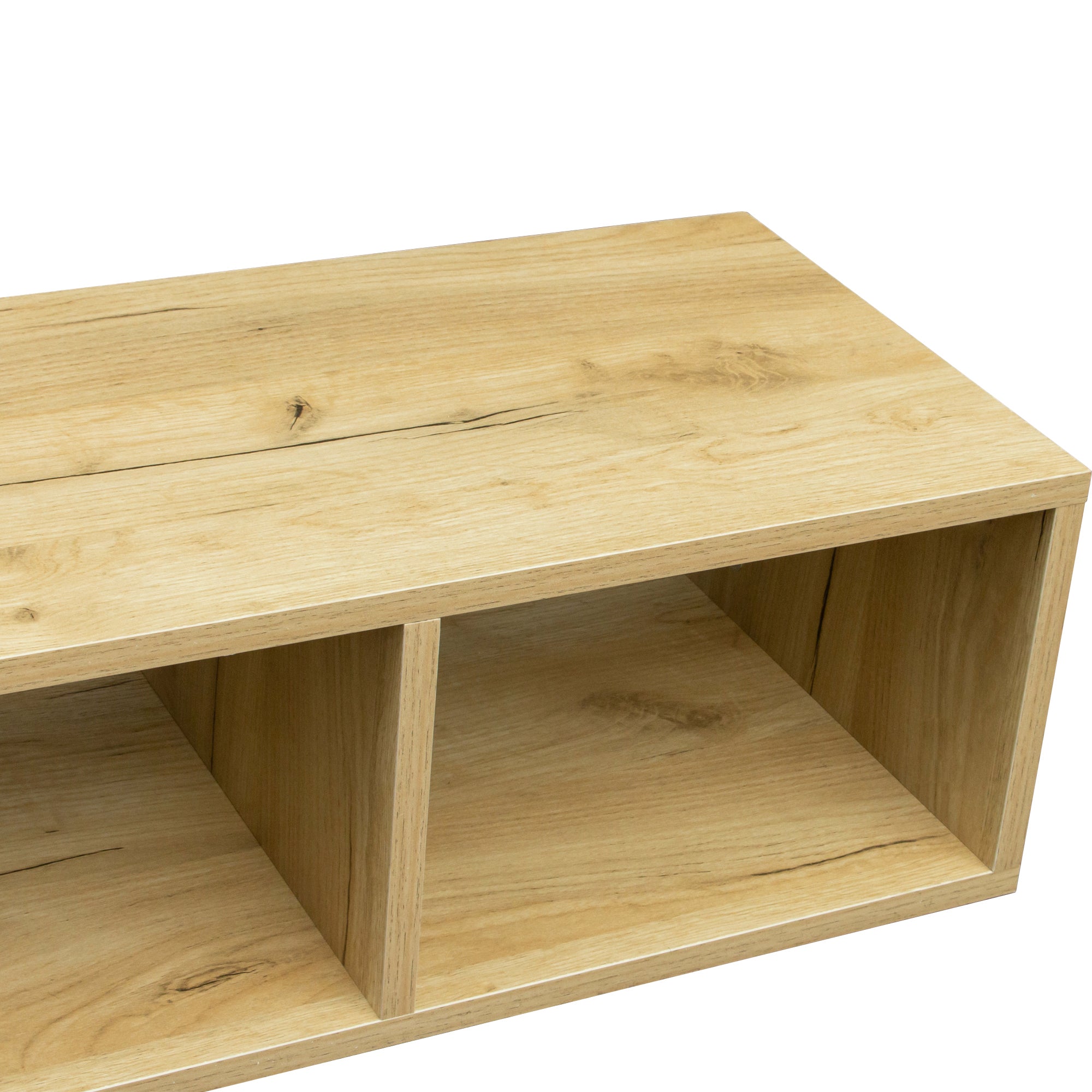 Double L Oak TV Stand