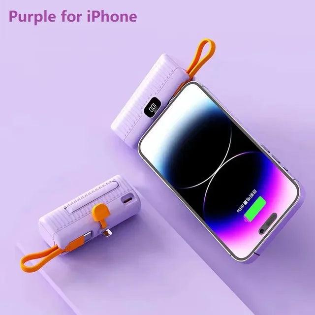 30,000mAh Mini Power Bank with Cable