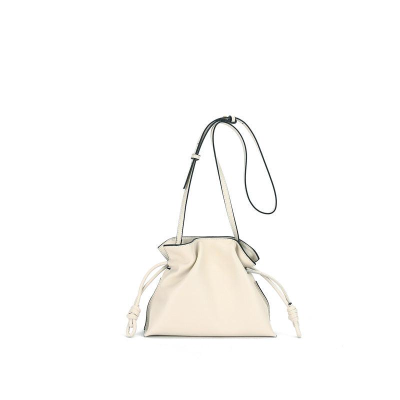 Chic Small Leather Bucket Bag