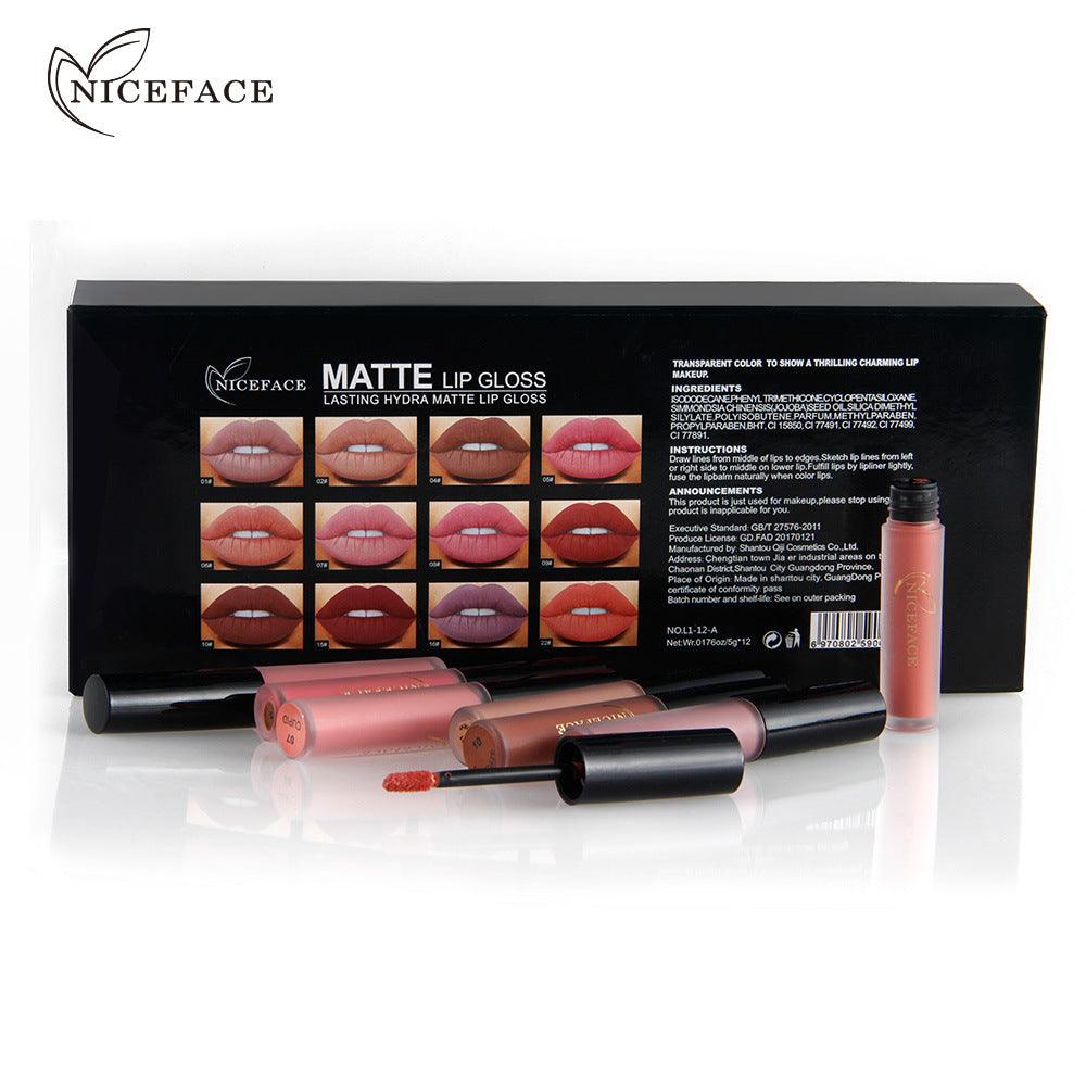 12 Lipstick Set: Matte & Glossy