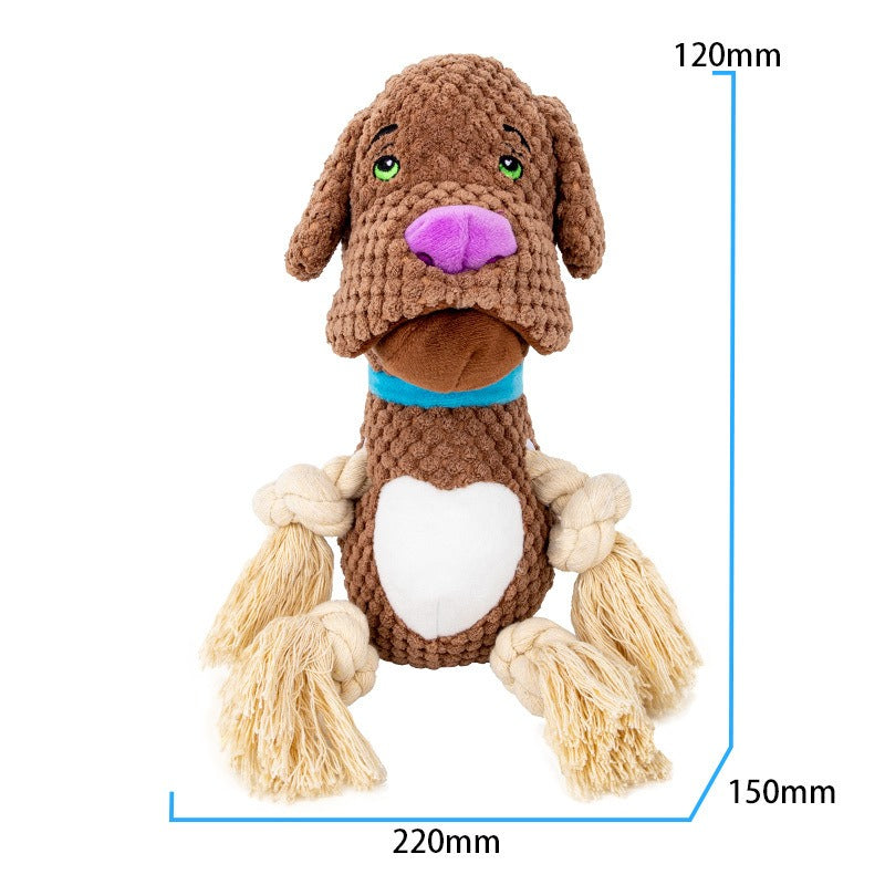 Sound plush dog toy resistant