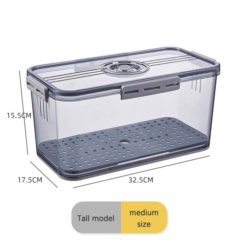 Caja de plástico transparente grande para refrigerador