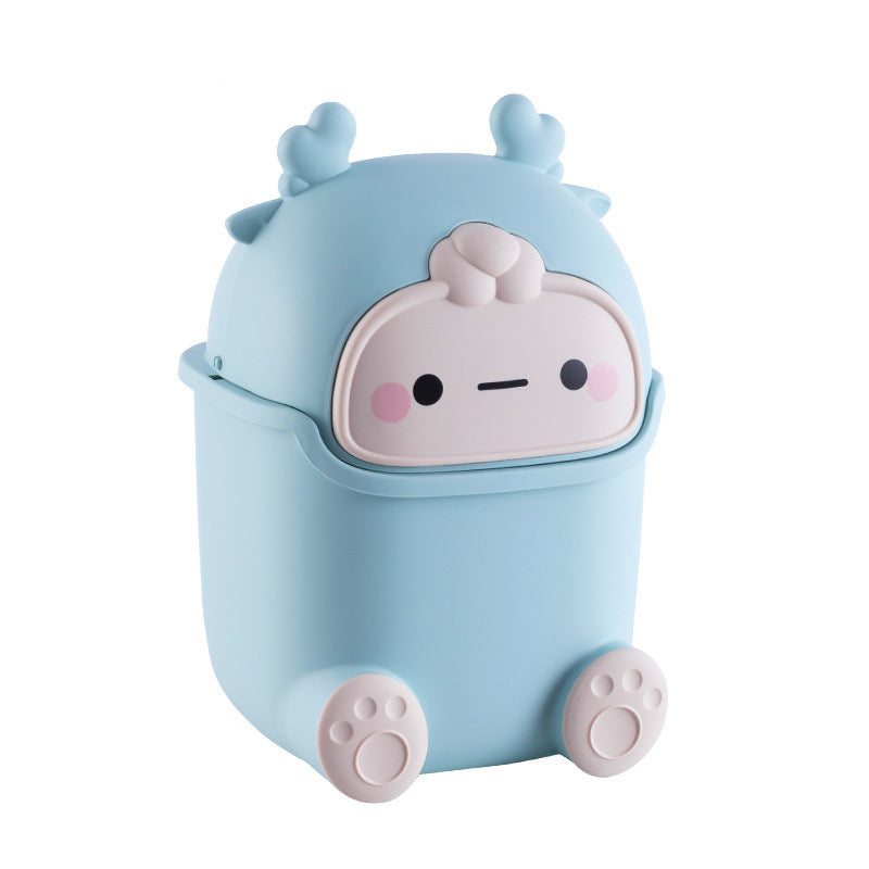 Mini cute desktop trash bin