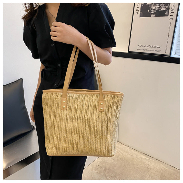 Large straw bag for women