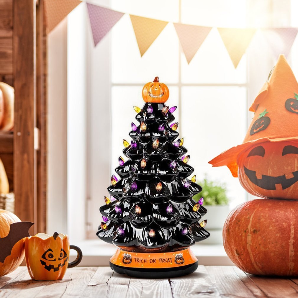 Arbre d'Halloween lumineux noir