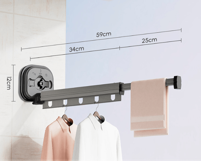 "Save Space with Our Multifunctional Retractable Clothes Drying Hanger!"