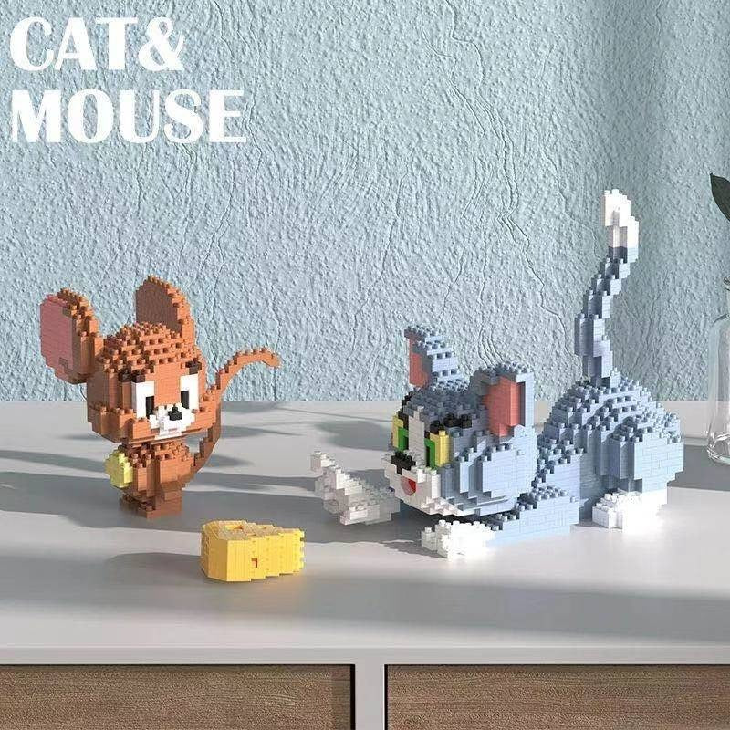 Bloques Lego de gato y ratón