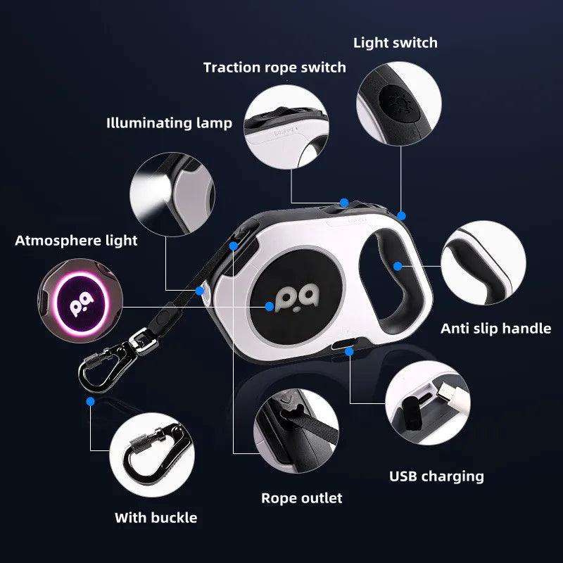 5M Retractable Leash w/ LED